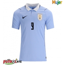 Camiseta Uruguay Darwin Nunez #9 Primera Equipación para mujer Mundial 2026 manga corta